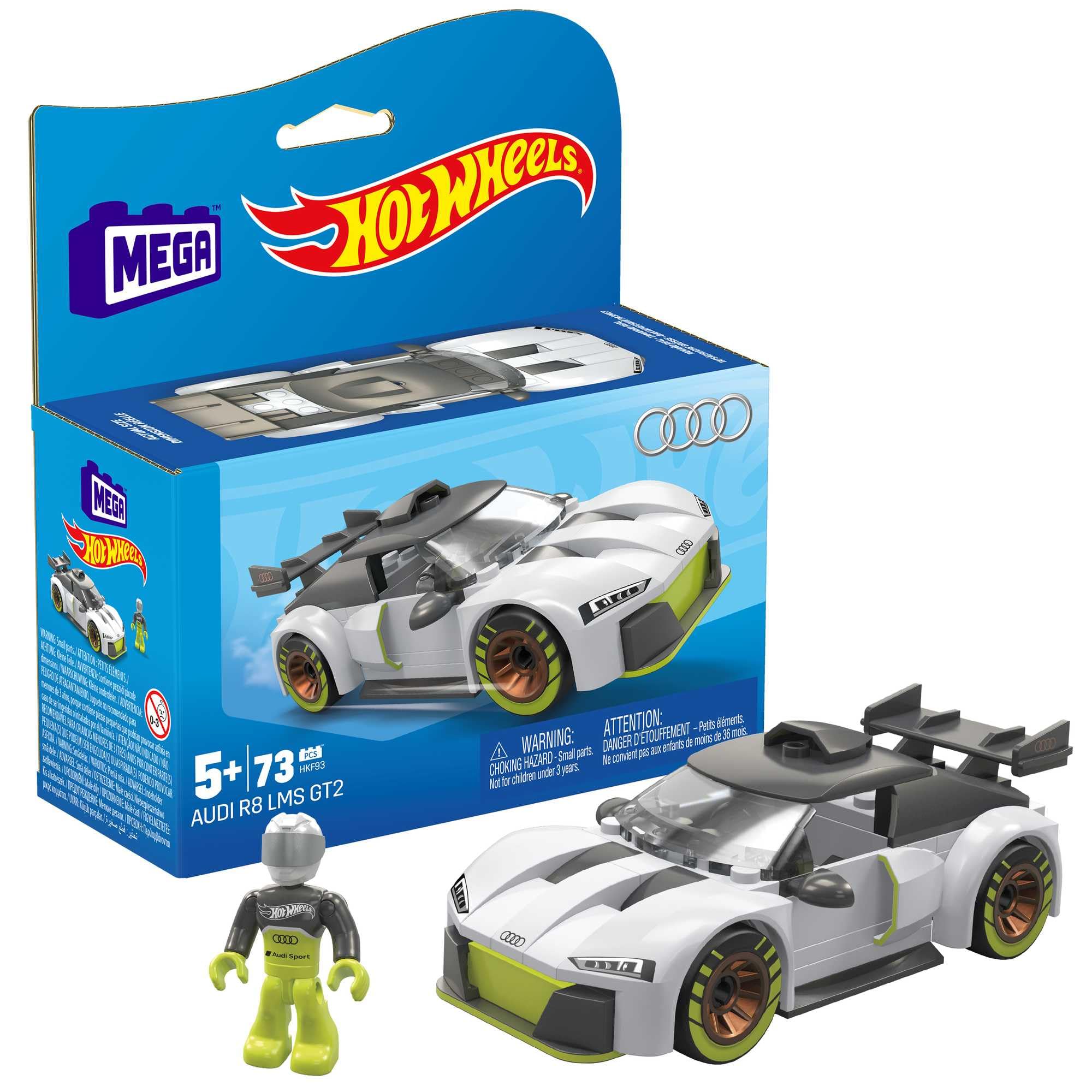 Amazon.com: MEGA Hot Wheels Building Toy Race Car Playset, Audi R8