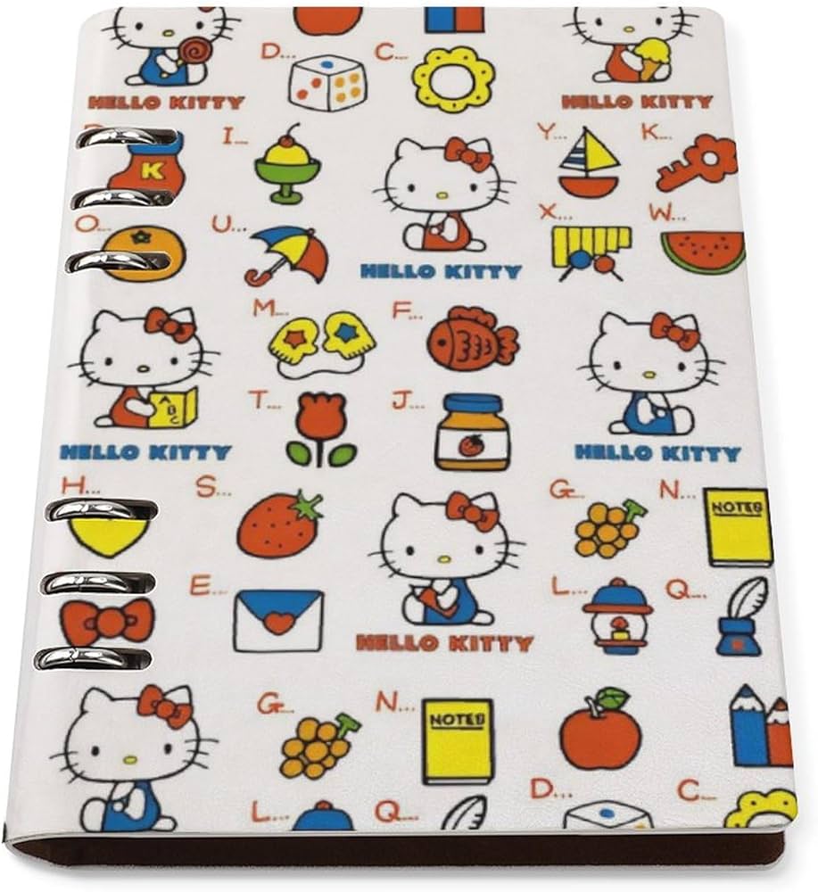 Amazon | ハローキティ システム手帳 PU ノートメモ帳 バインダー