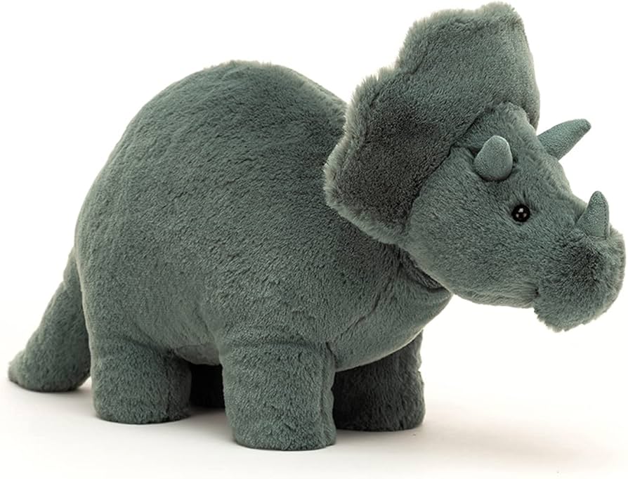 Amazon.co.jp: Jellycat 化石トリケラトプス 恐竜ぬいぐるみ Mサイズ