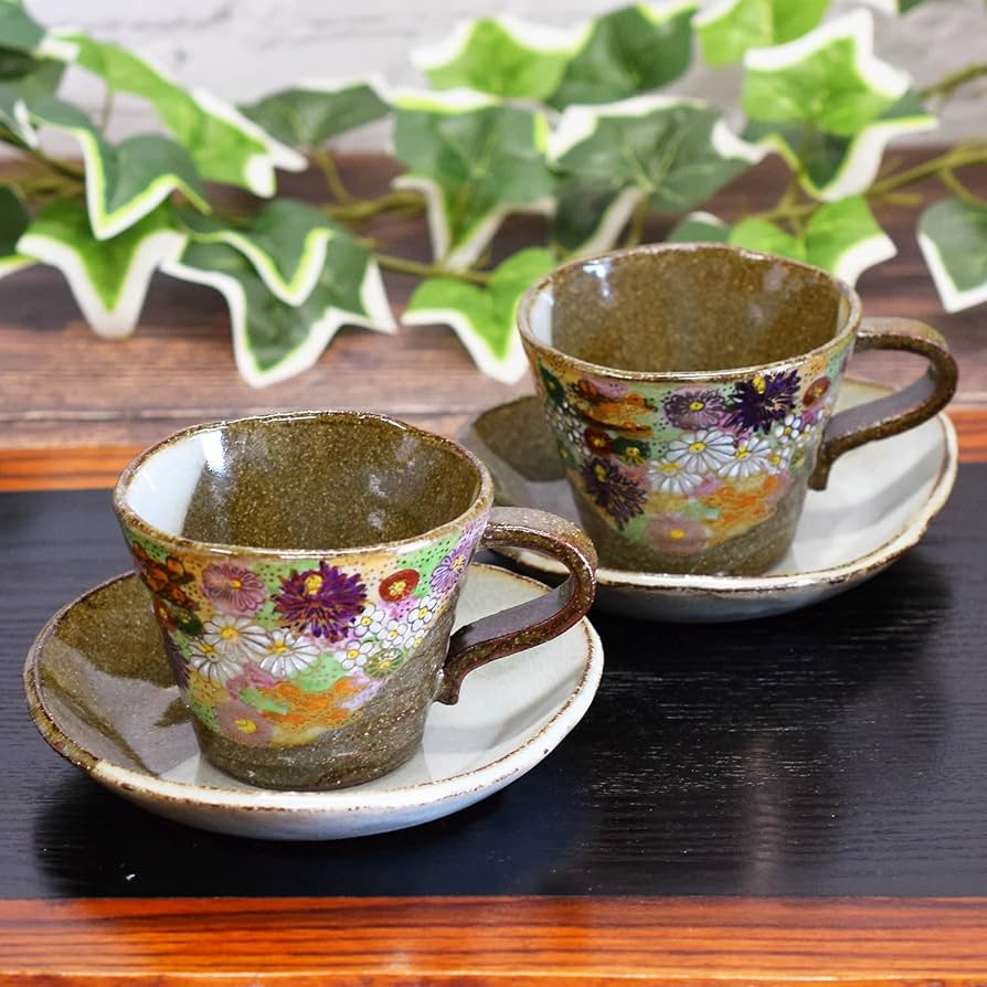 Amazon | 和座の蔵 おしゃれ 食器 九谷焼 コーヒーカップ＆ソーサー