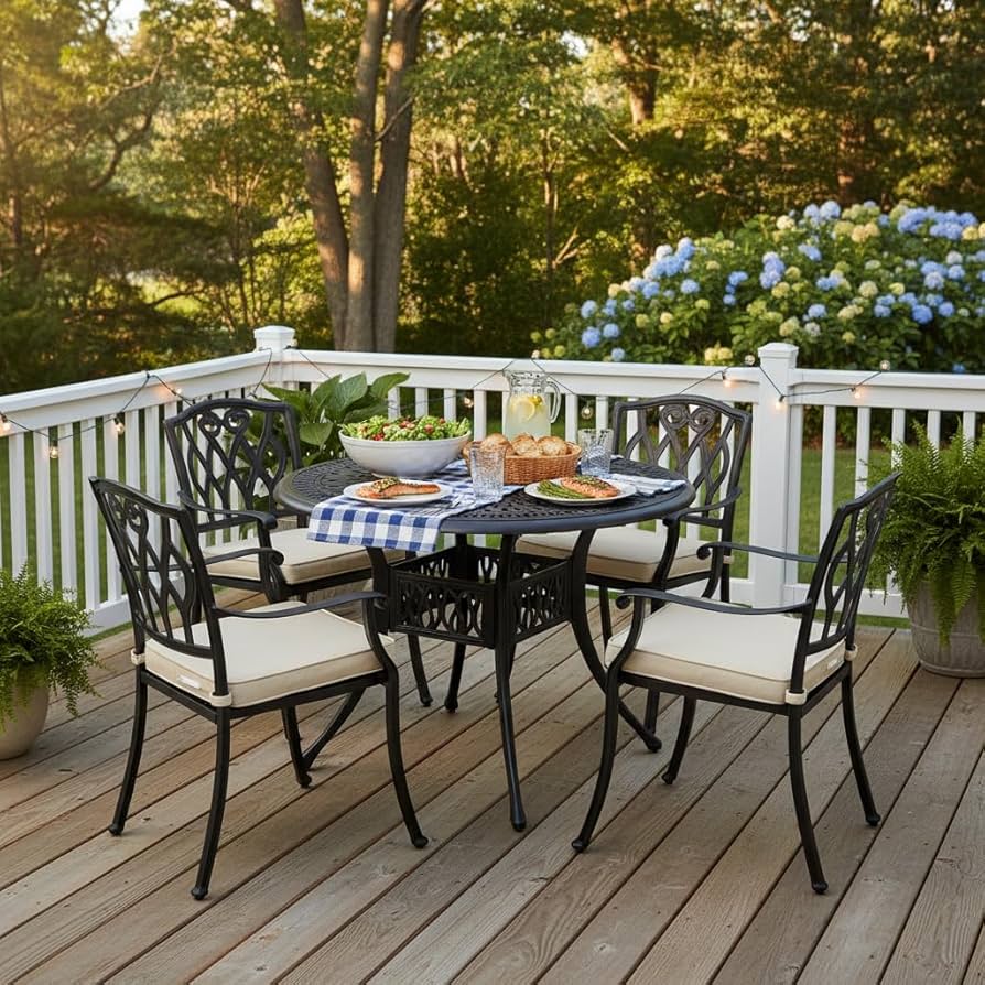 Amazon.com: Tangkula 36 Inch Outdoor Dining Table, Round Cast