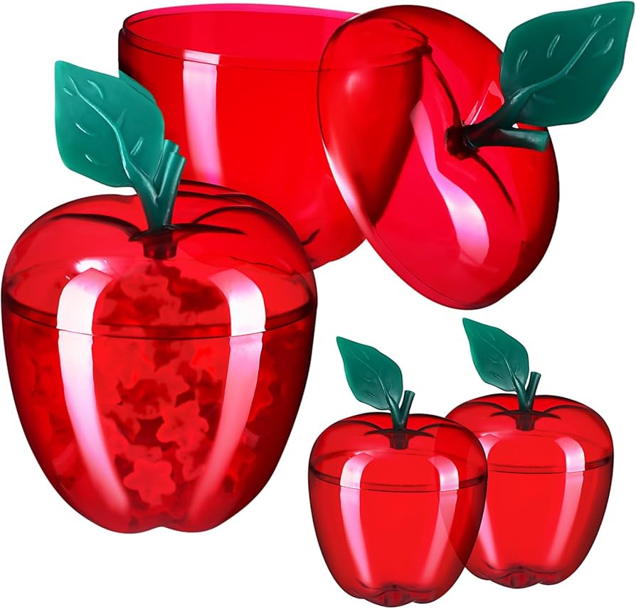 Amazon｜RORPOIR 4個フルーツ型プラスチック保存容器 キャンディ缶 盖