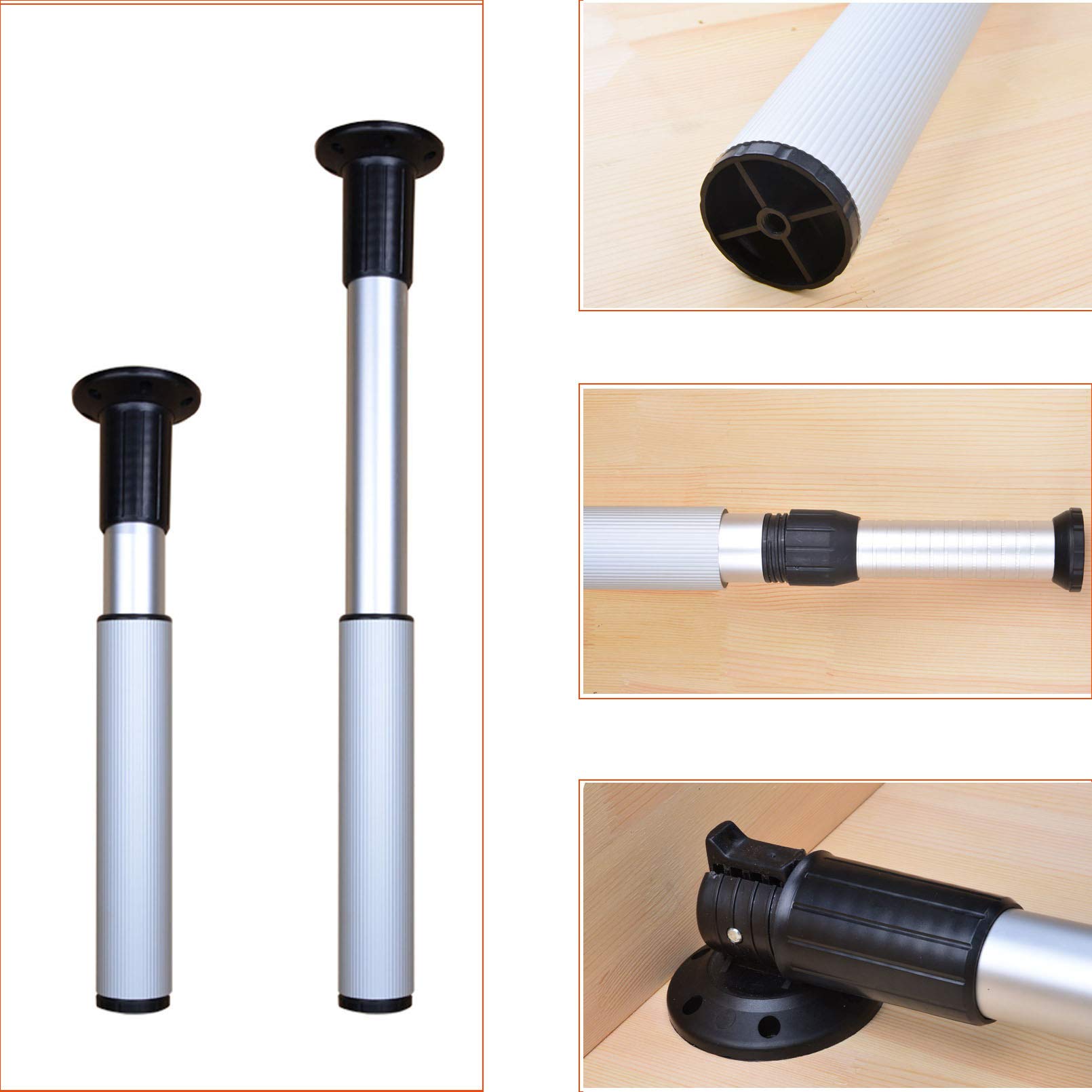 Amazon.co.jp: テーブルクランプ脚、4本の金属鉄テーブル脚、調節可能