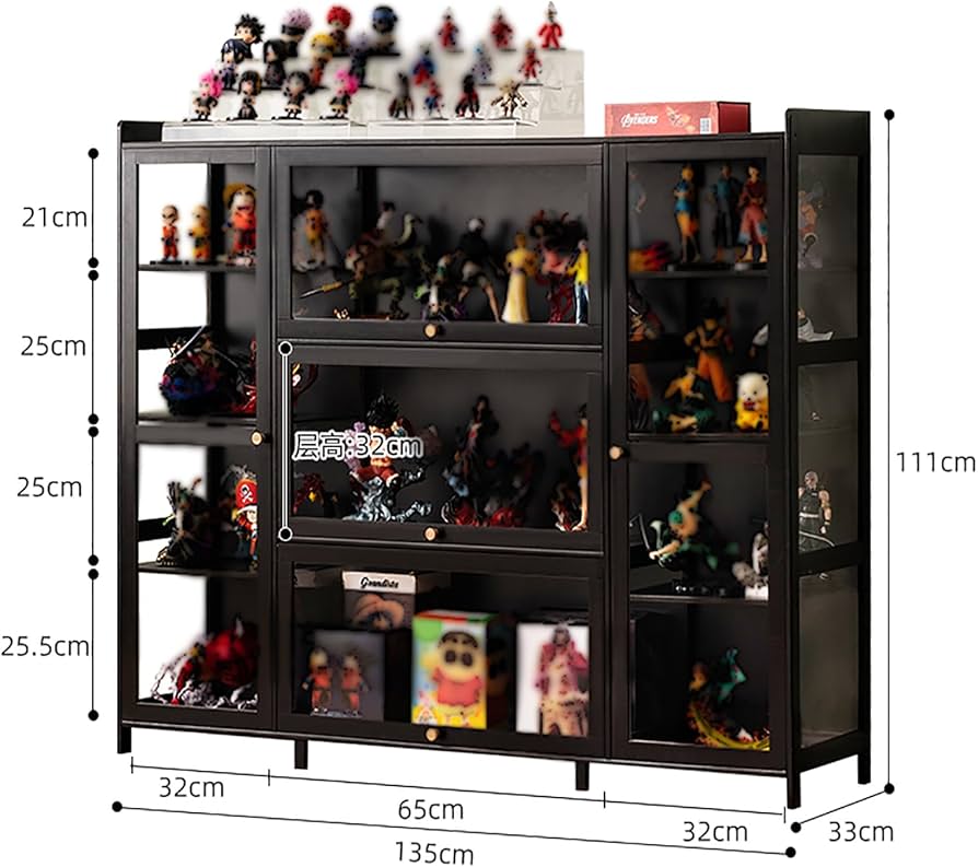 Amazon.co.jp: REBOTZ コレクションケース 木製 フィギュアケース 大型