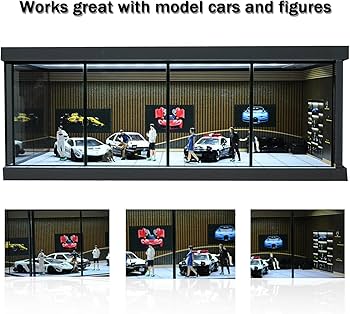 Amazon.co.jp: 1/64 ジオラマ カーガレージ LED照明 シティ