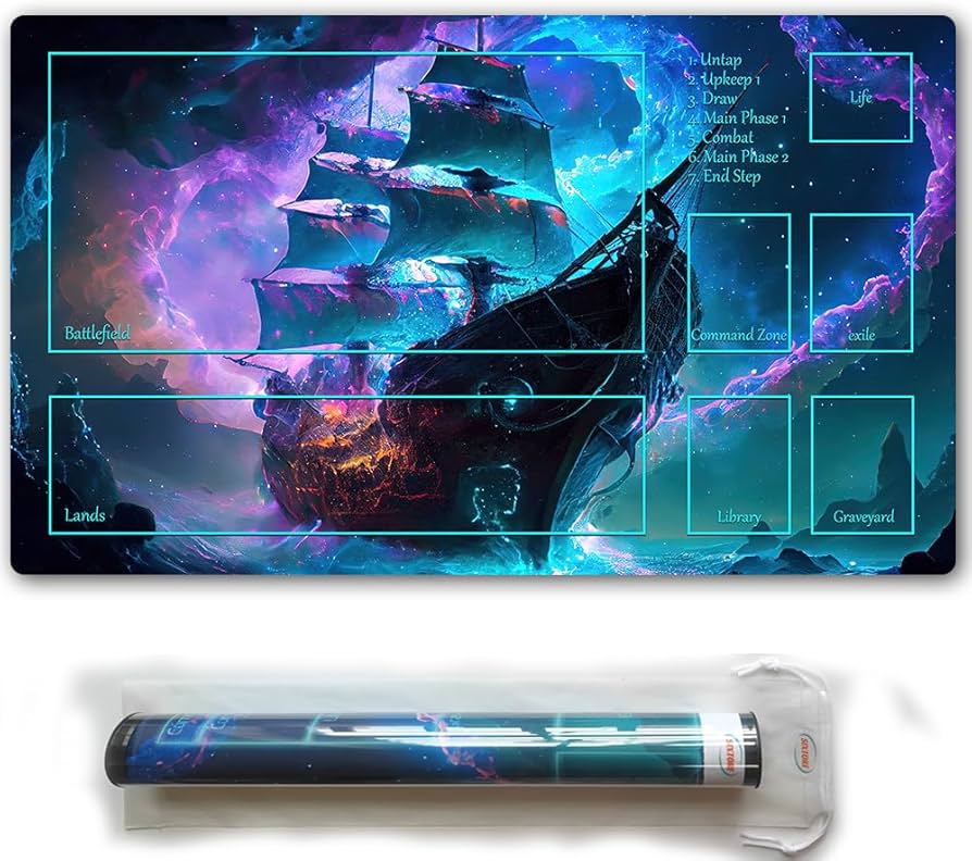 Amazon | MTG プレイマット プラスチック収納チューブとバッグ付き