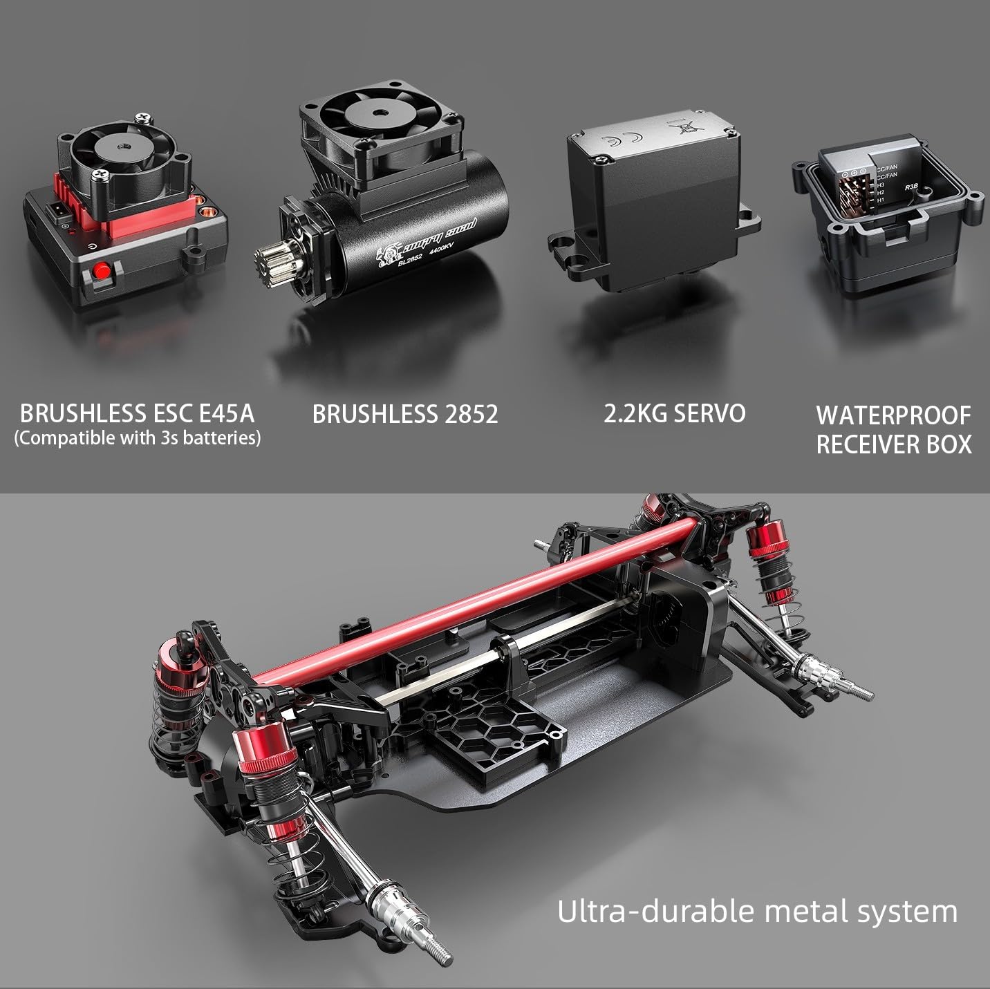 Amazon.co.jp: Fenamx Rc Truck 4x4 Rc ブラシレス Rc トラック 14210