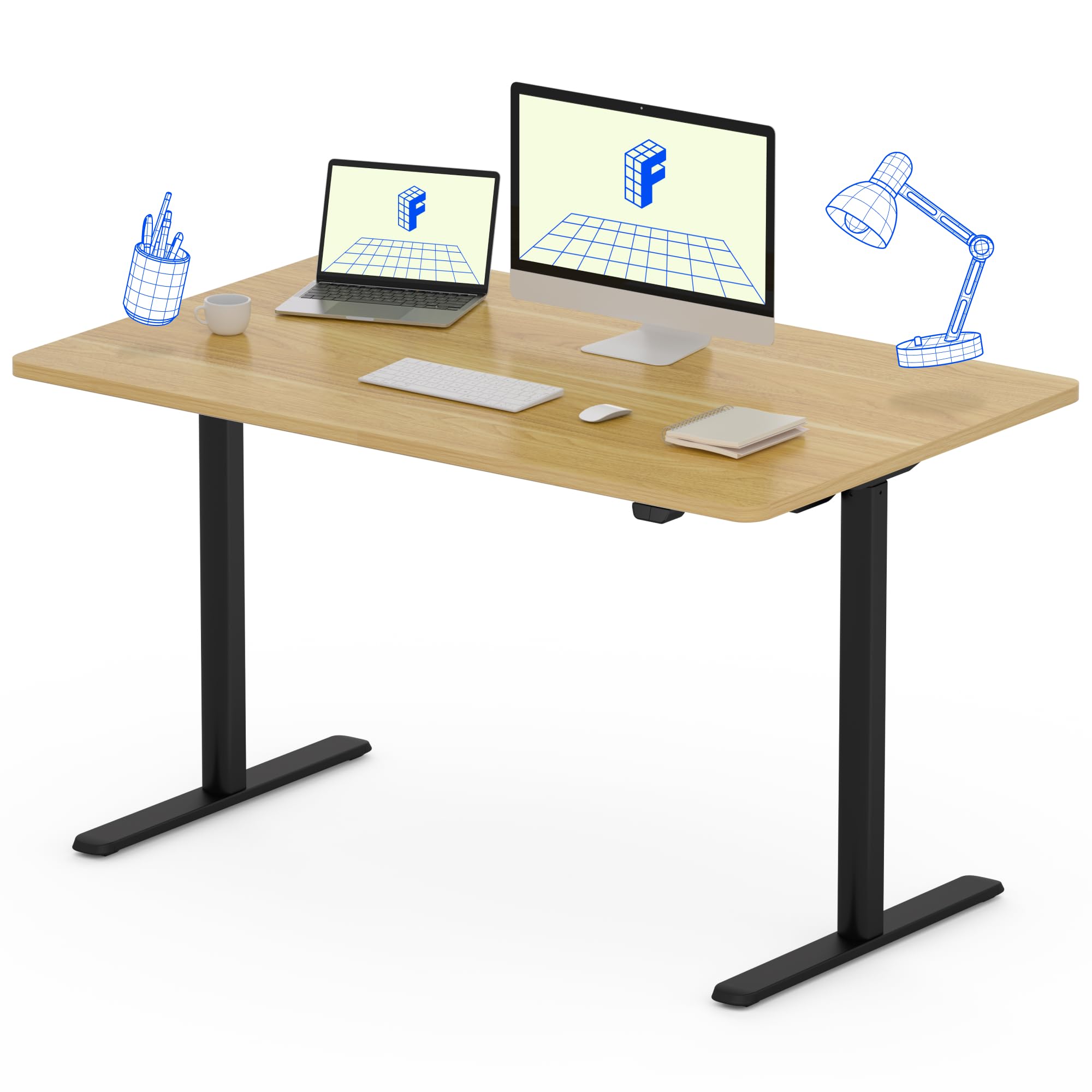 Amazon.co.jp: FLEXISPOT 昇降デスク パソコンデス 幅120cm 奥行き60cm