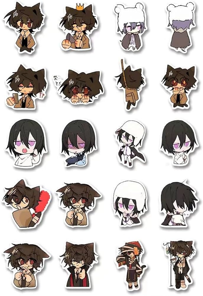 Amazon.co.jp: 文豪ストレイドッグス ステッカー 114枚 太宰治 中原中