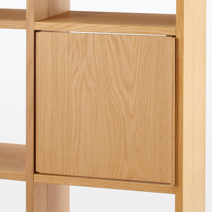Amazon｜無印良品 スタッキングシェルフ 木製扉 オーク材突板 83907976