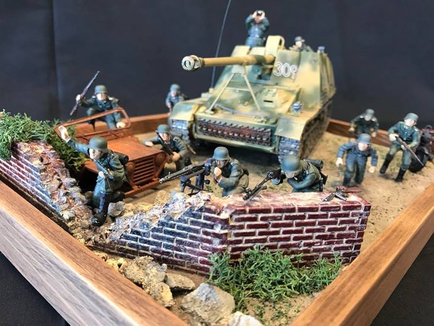 Amazon | ドラゴン135ドイツ軍戦車プラモデルジオラマ | プラモデル 通販