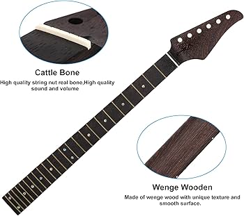 Amazon.com: 24fret Guitar Neck Wenge Neck,Wenge Fretboard Inlaid