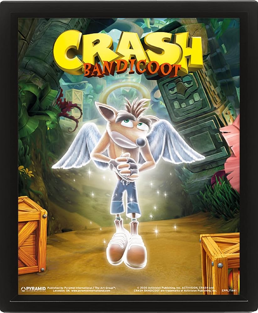 Amazon.co.jp: クラッシュバンディクー額縁3D映像ゲームオーバー