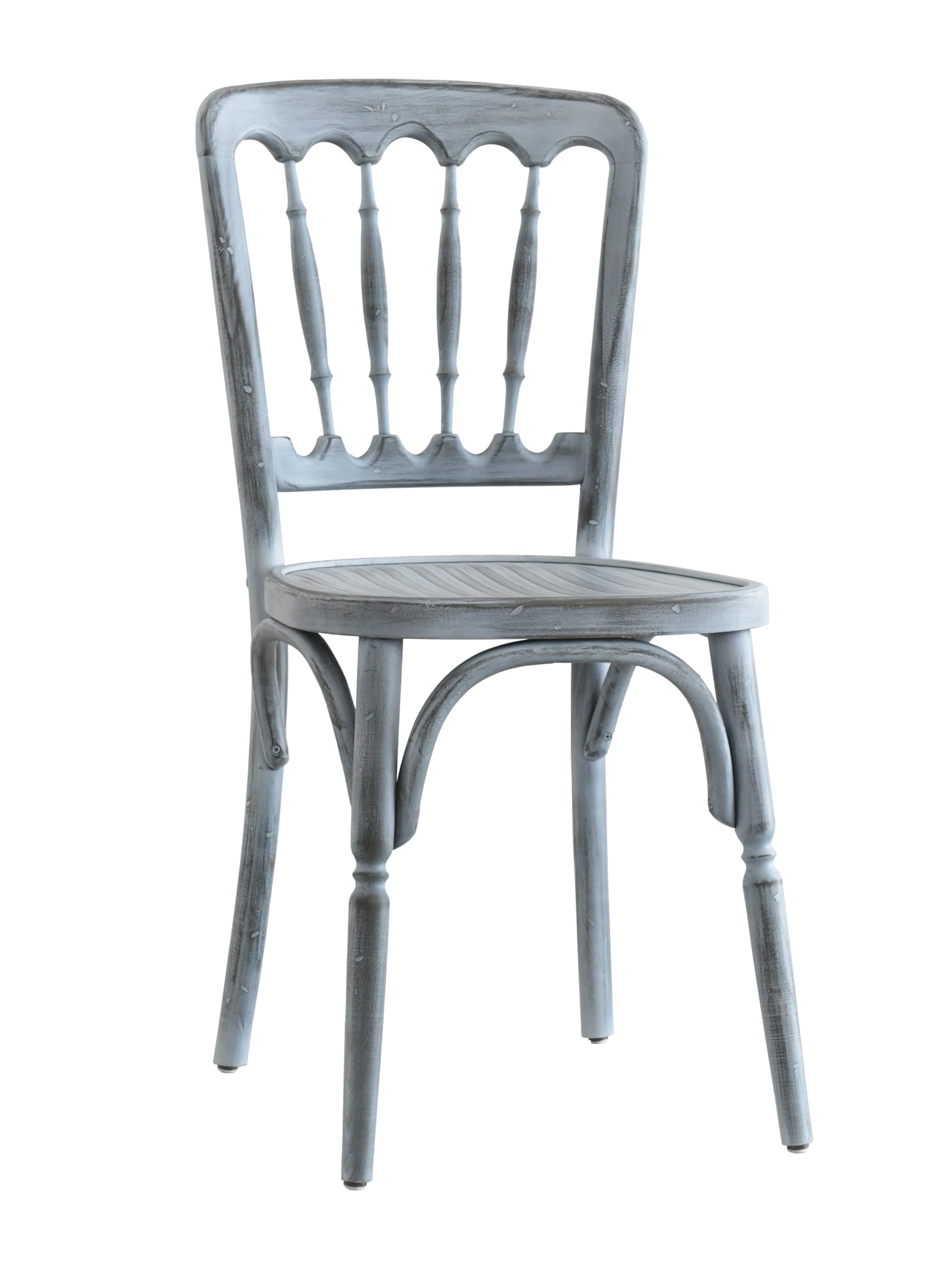 Amazon｜アンティーク 椅子 ナポレオン チェア ブルー グレー 大人