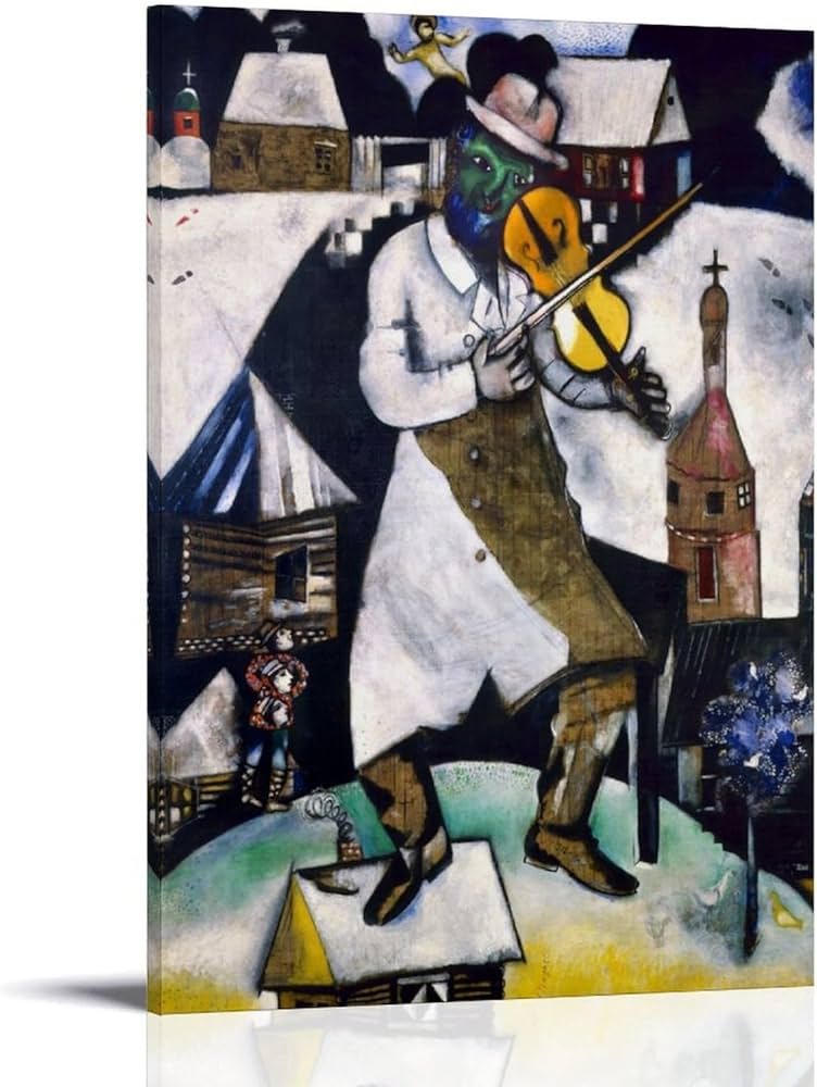 Amazon.co.jp: マルク・シャガール バイオリン弾きのポスター 1913