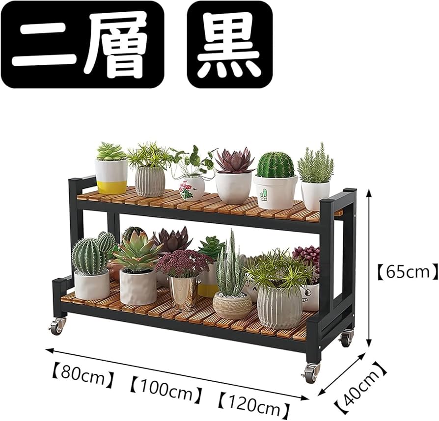 Amazon.co.jp: 観葉植物ラック フラワースタンド 多肉植物 多機能 2段