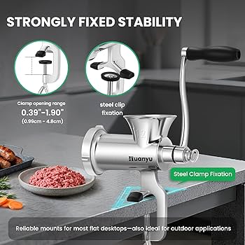 Amazon | Huanyu ミンチ機 手動式ミンサー ミートチョッパー 304