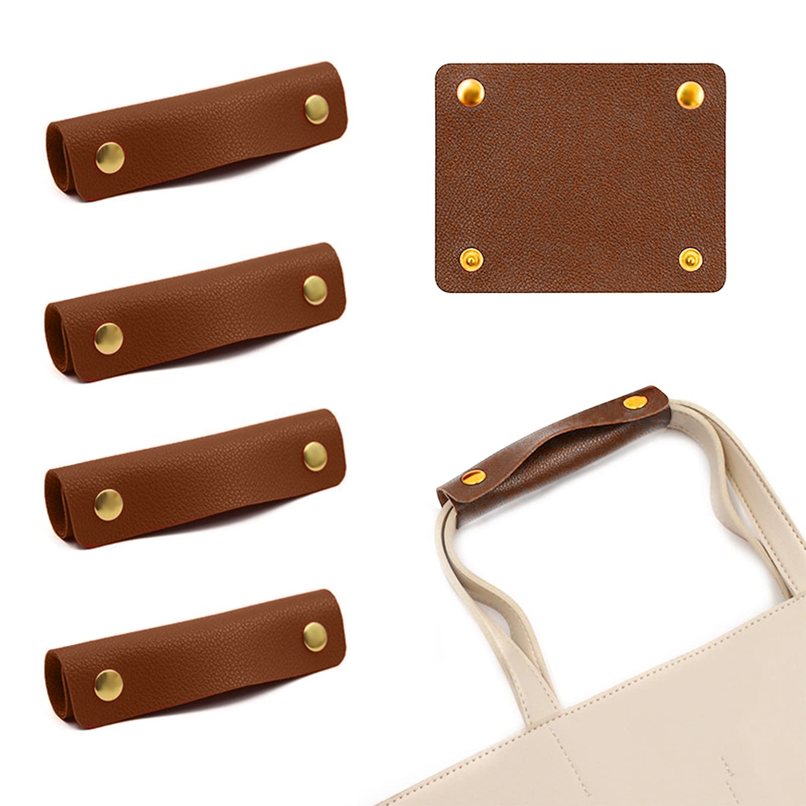 Amazon | GreenGee バッグ 持ち手 カバー 革 4枚組 バッグ持ち手カバー