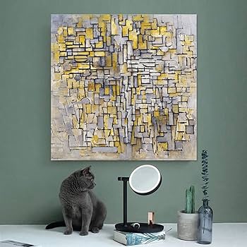 Amazon.co.jp: Piet Mondrianピート・モンドリアン絵画作品『コン