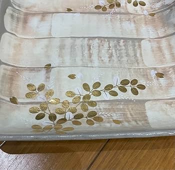 Amazon.co.jp: 高級陶器 たち吉 金彩草花 “盛皿” 平安橘吉 桐箱入り_