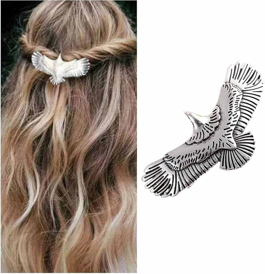 Amazon.co.jp: Iaceble ヘアクリップ バレッタ メタル バード ヘア