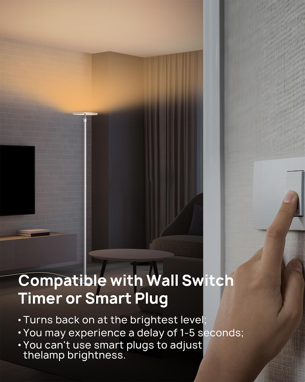 Amazon.co.jp : TROND LEDフロアランプ 調光機能付き 30W 3000K 温白色