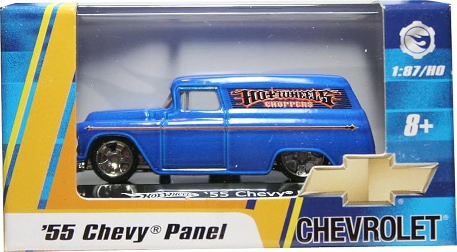 Amazon | 1:87 / HO SCALE '55 CHEVY PANEL (BLUE 'HOT WHEELS