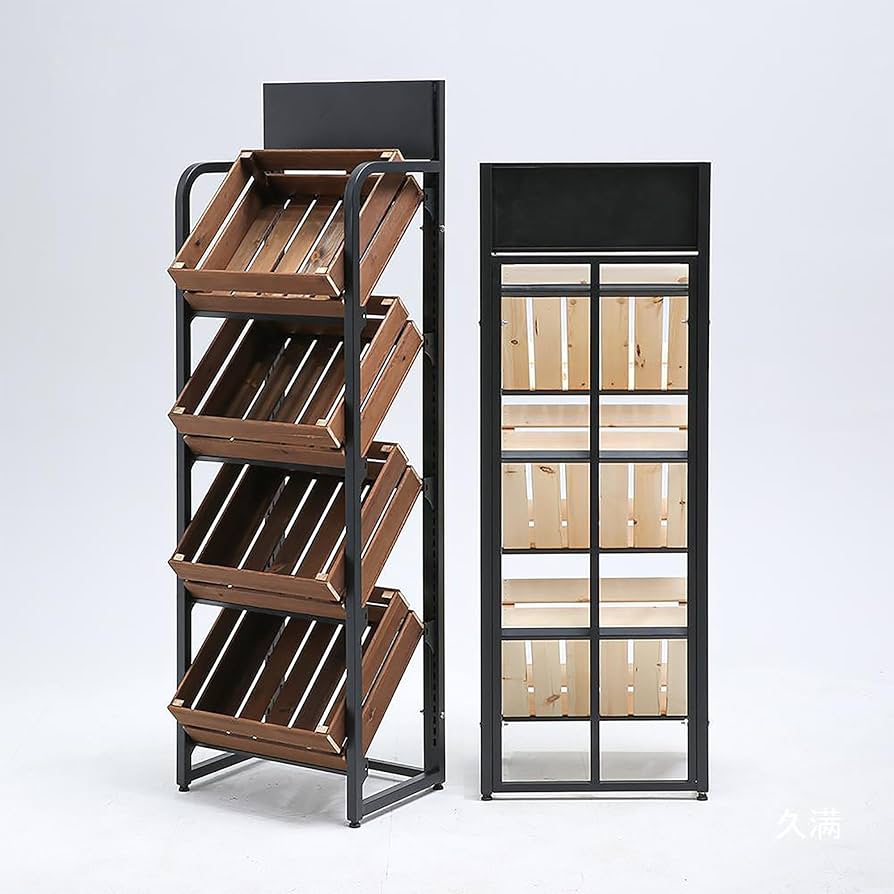 Amazon｜ディスプレイラック 青果 野菜 フルーツ パン販売 陳列台 陳列