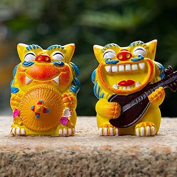 Amazon.co.jp: OBOROZUKI シーサー 置物 オブジェ インテリア 雑貨