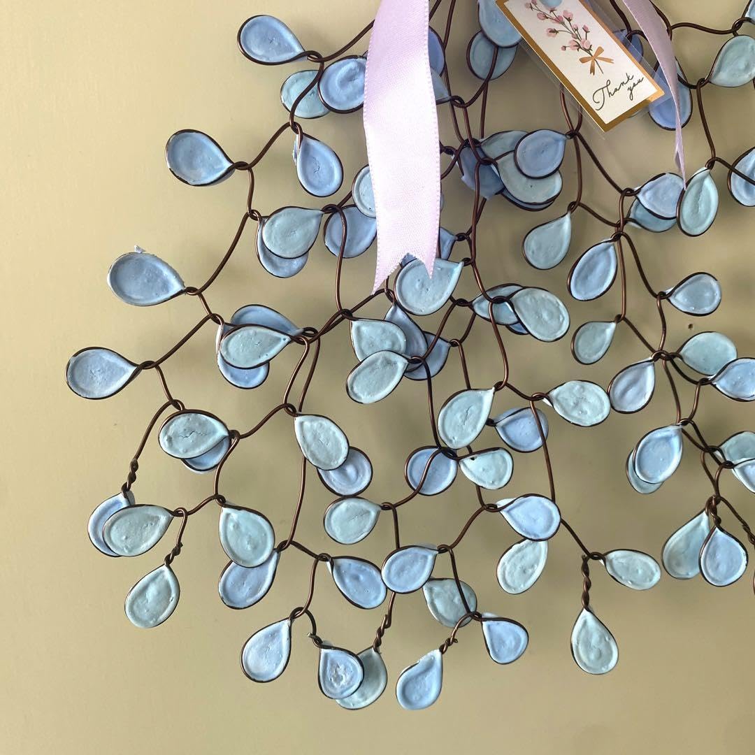 Amazon | 壁飾り ブーケ ワイヤーアート ワイヤークラフト 青 雫