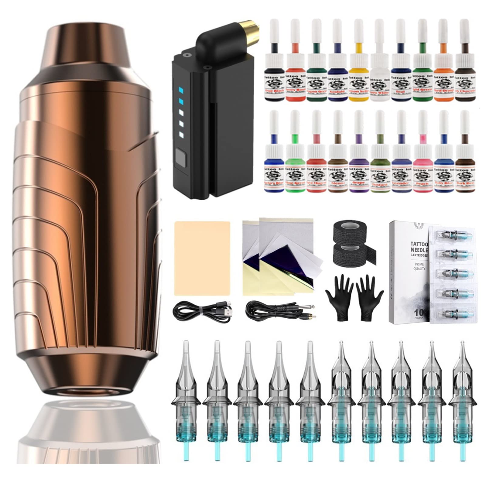 Amazon | タトゥーマシンセット、ワイヤレスバッテリータトゥーペン
