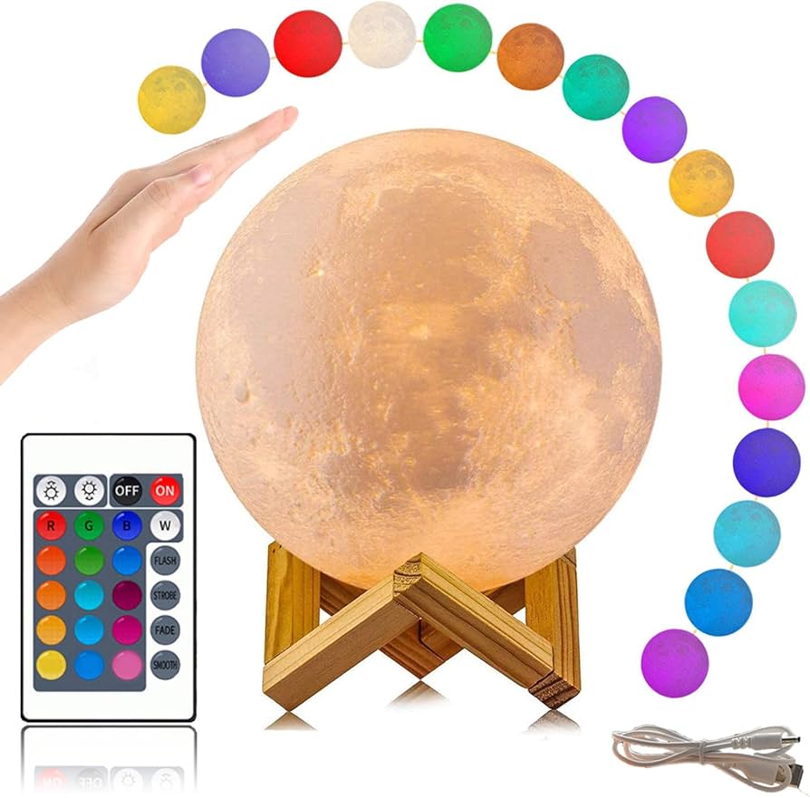 Amazon.co.jp: 月ライト 15cm 月ランプ 月のライト リモコン付き 16色
