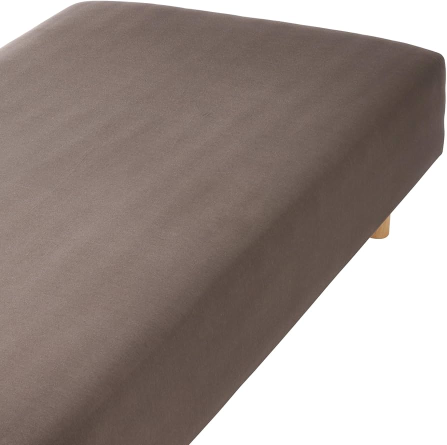 Amazon｜無印良品 フィットするボックスシーツ ブラウン セミダブル