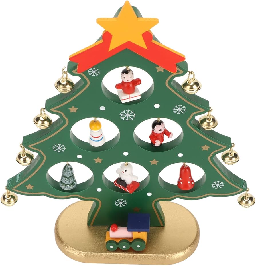Amazon.co.jp: 木製クリスマスツリー、平面ツリー形状 精巧な職人技