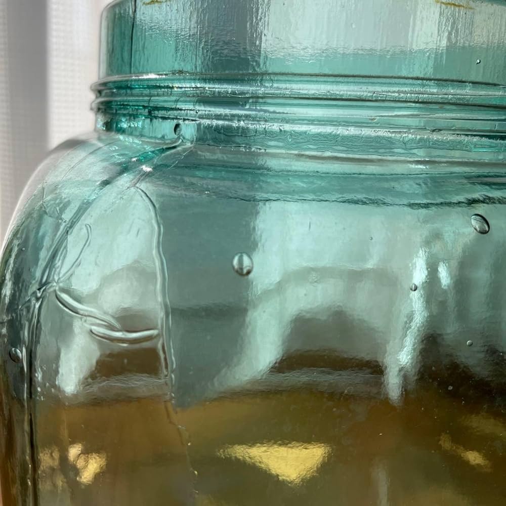 Amazon｜アンティーク 駄菓子屋 青 ガラス瓶 容器 レトロ 菓子瓶