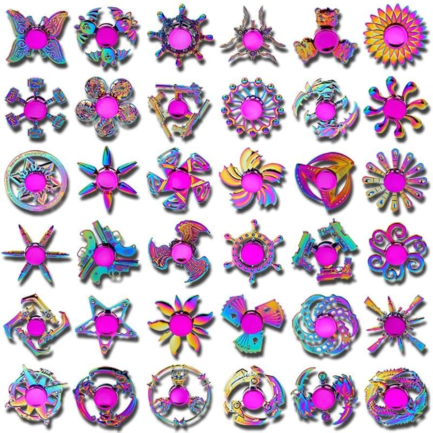 Amazon | Homilius ハンドスピナー 36個セット 虹色 指先スピナー 超