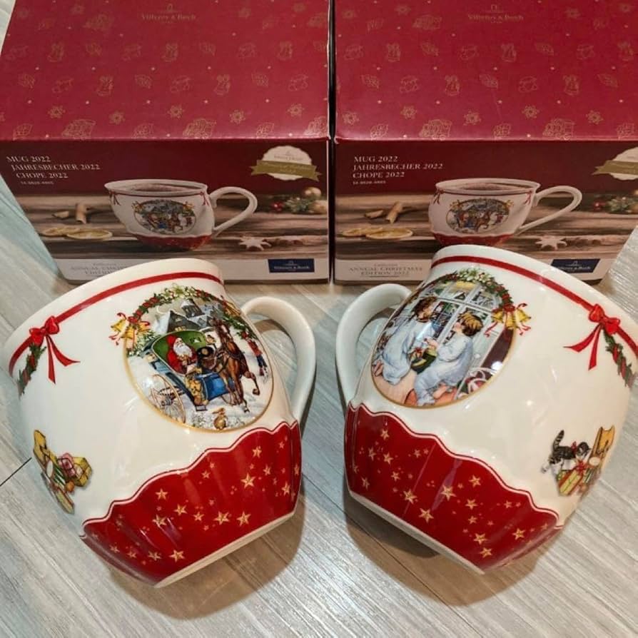 Amazon.co.jp: ビレロイ&ボッホ クリスマスマグカップ2個 箱付き