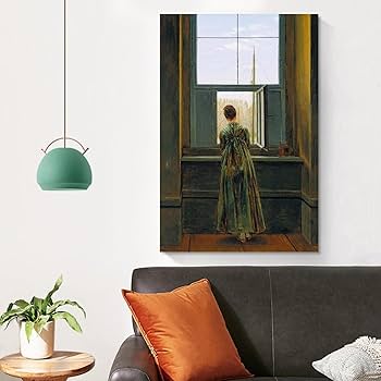 Amazon.co.jp: 「窓辺の女」Caspar David Friedrichカスパー