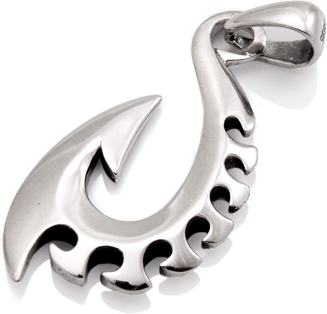 Amazon | シルバー釣り針ペンダントトップ アングラースタイル