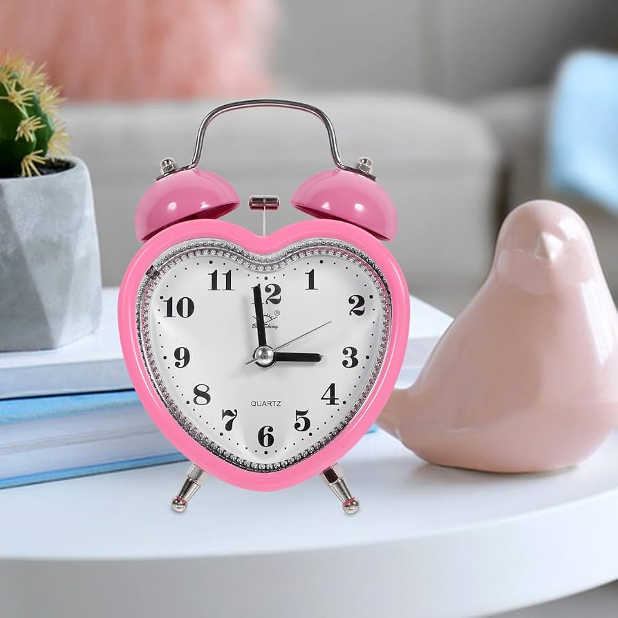 Amazon.co.jp: DECHOUS 目覚まし時計 ハート型 卓上 置き時計 時計