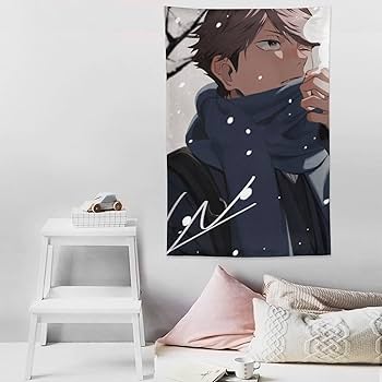 Amazon.co.jp: タペストリー 及川徹 ハイキュー!! 大判 壁掛け モダン