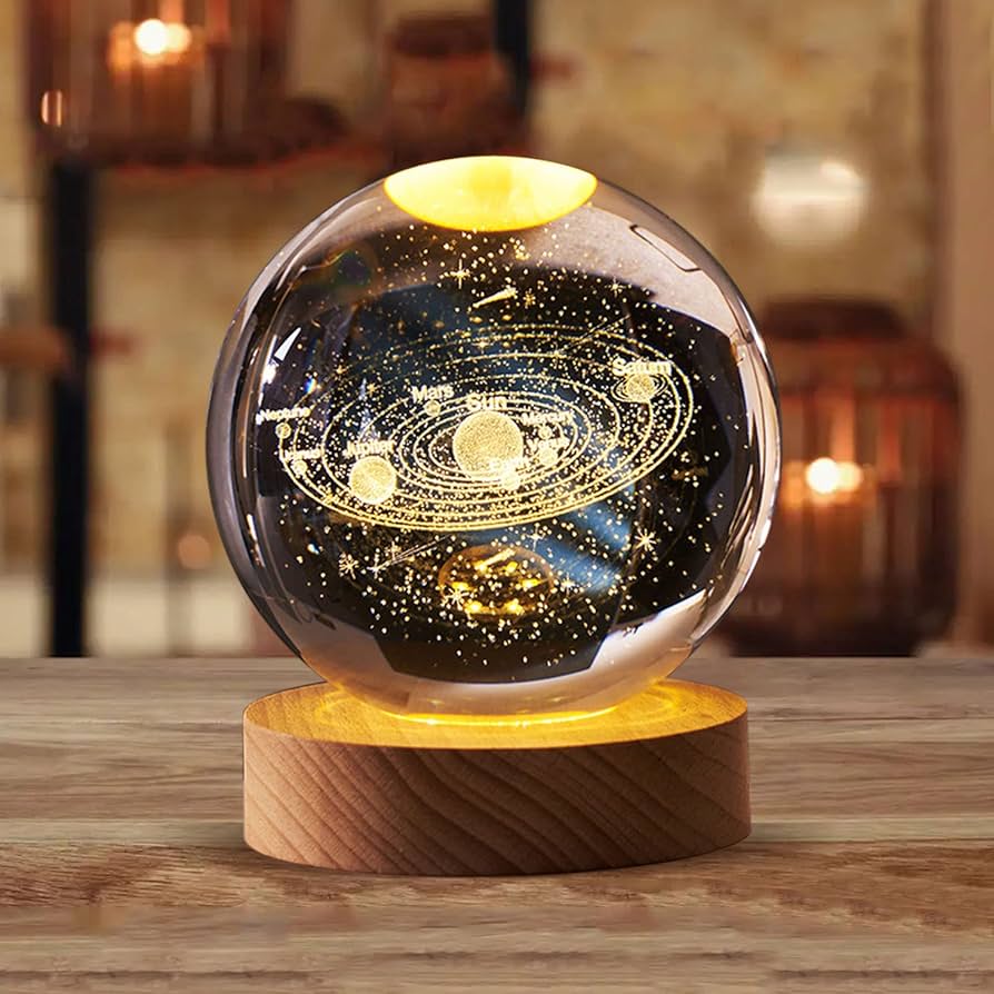 Amazon.co.jp : ナイトライト 3Dソーラーシステム クリスタルボール