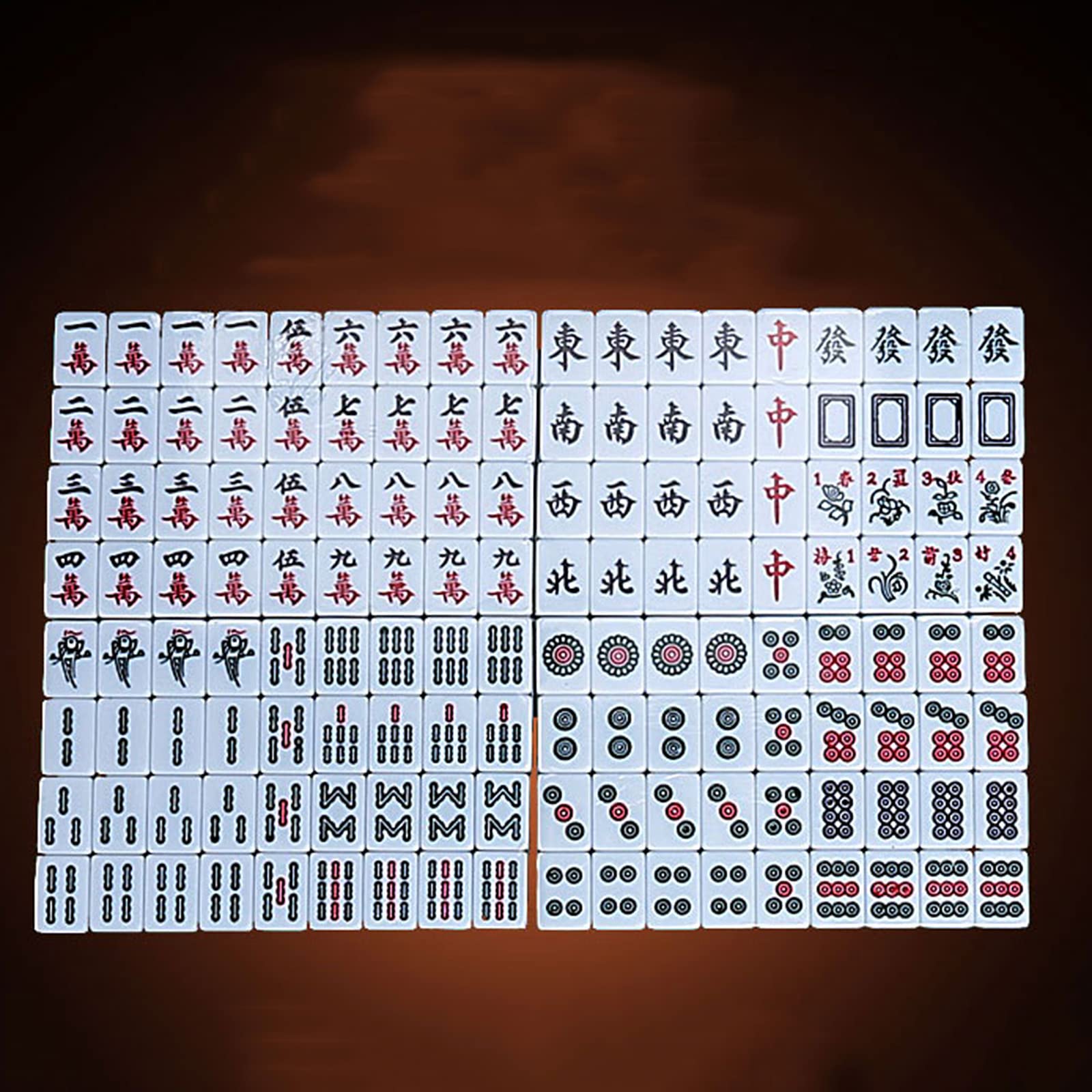 Amazon | ミニ麻雀セット ミニ144麻雀牌セット、 ポータブル麻雀セット