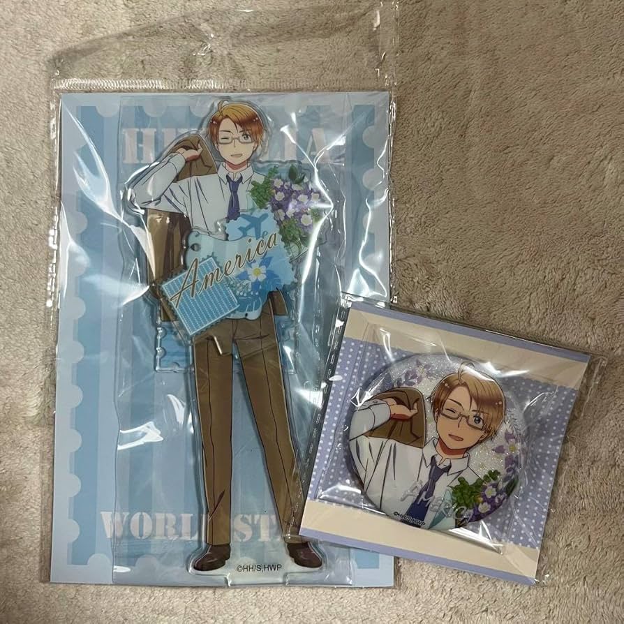 Amazon.co.jp: ヘタリア アメリカ アクリルスタンド ホログラム 缶