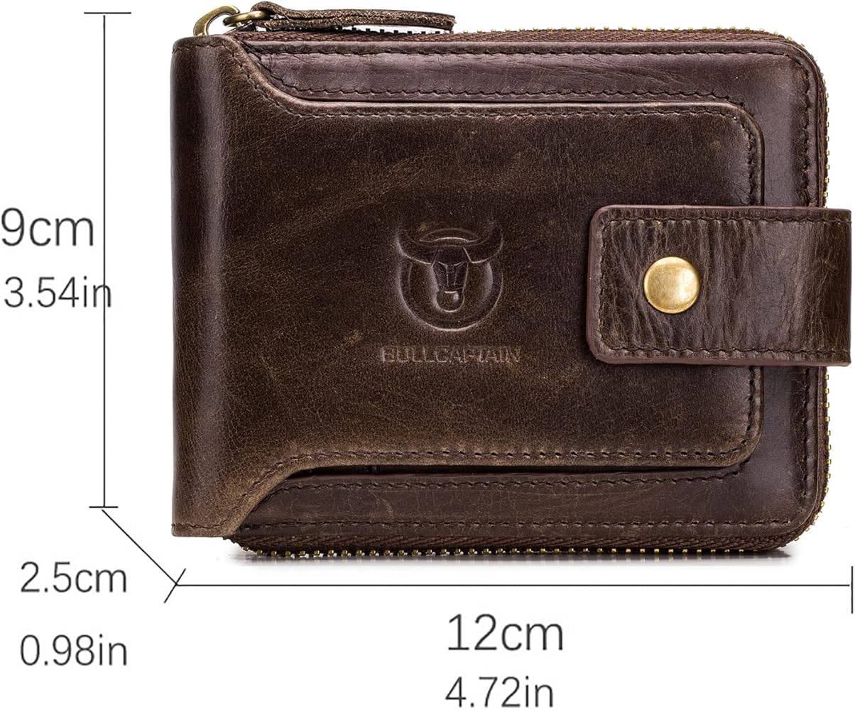 Amazon.com: LUKZIJAES Genuine Leather Wallet for Men RFID Blocking