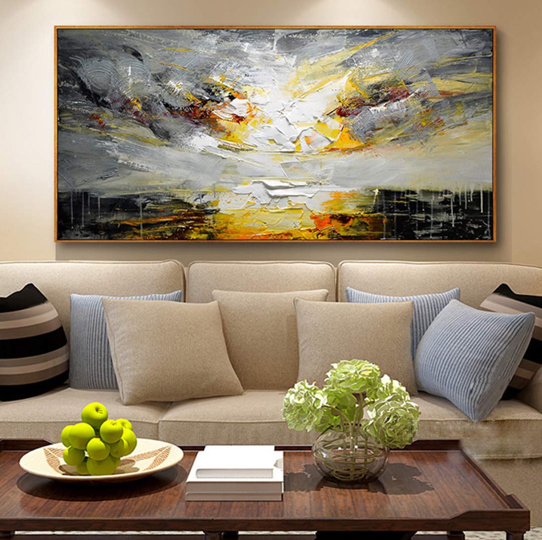 Amazon.co.jp: Arter 手書き油絵 現代絵画 手書きモダン油絵