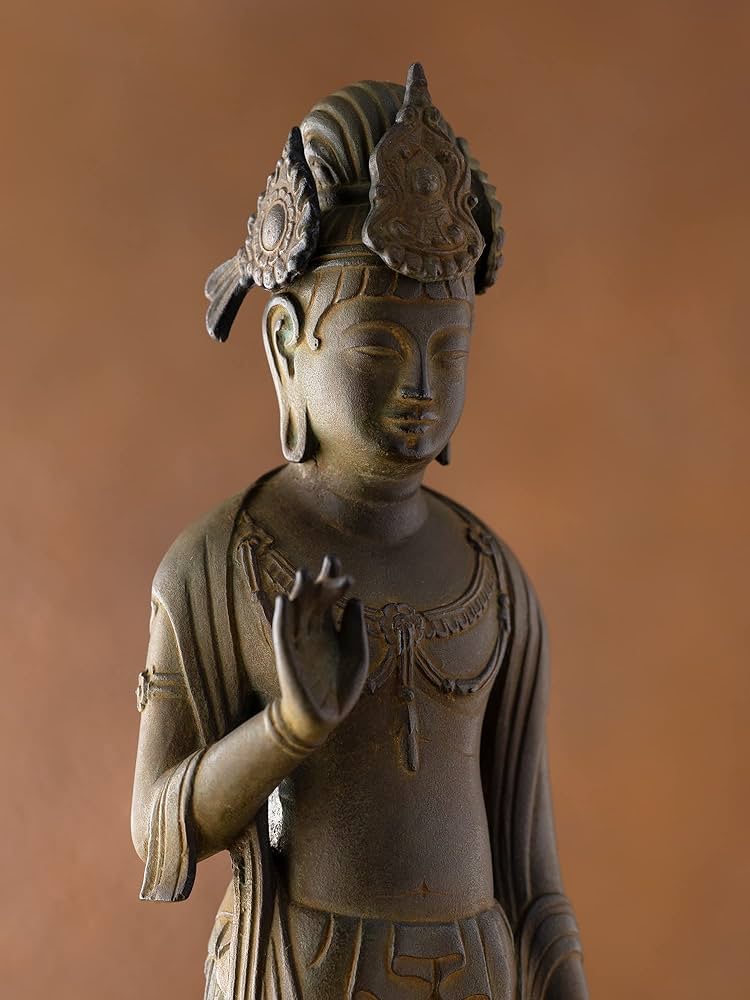 Amazon｜仏師銘版 夢違観音 25cm 蝋型/青銅（ブロンズ）製 仏師：長田