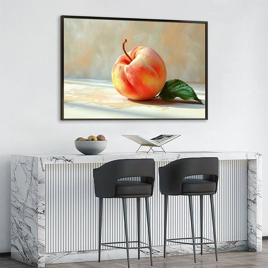 Amazon.co.jp: 絵画 桃の油絵インテリア 絵画 油絵イラストアート 静物