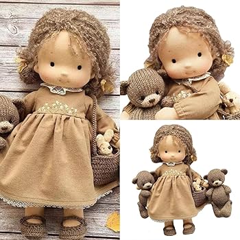 Amazon.co.jp: Ladruph ウォルドルフ人形 24cm 交換可能な人形 全身服