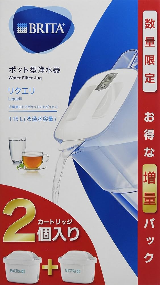 Amazon｜ブリタ 浄水器 ポット リクエリ ろ過水容量1.15L 全容量2.2L